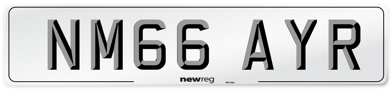NM66 AYR Number Plate from New Reg